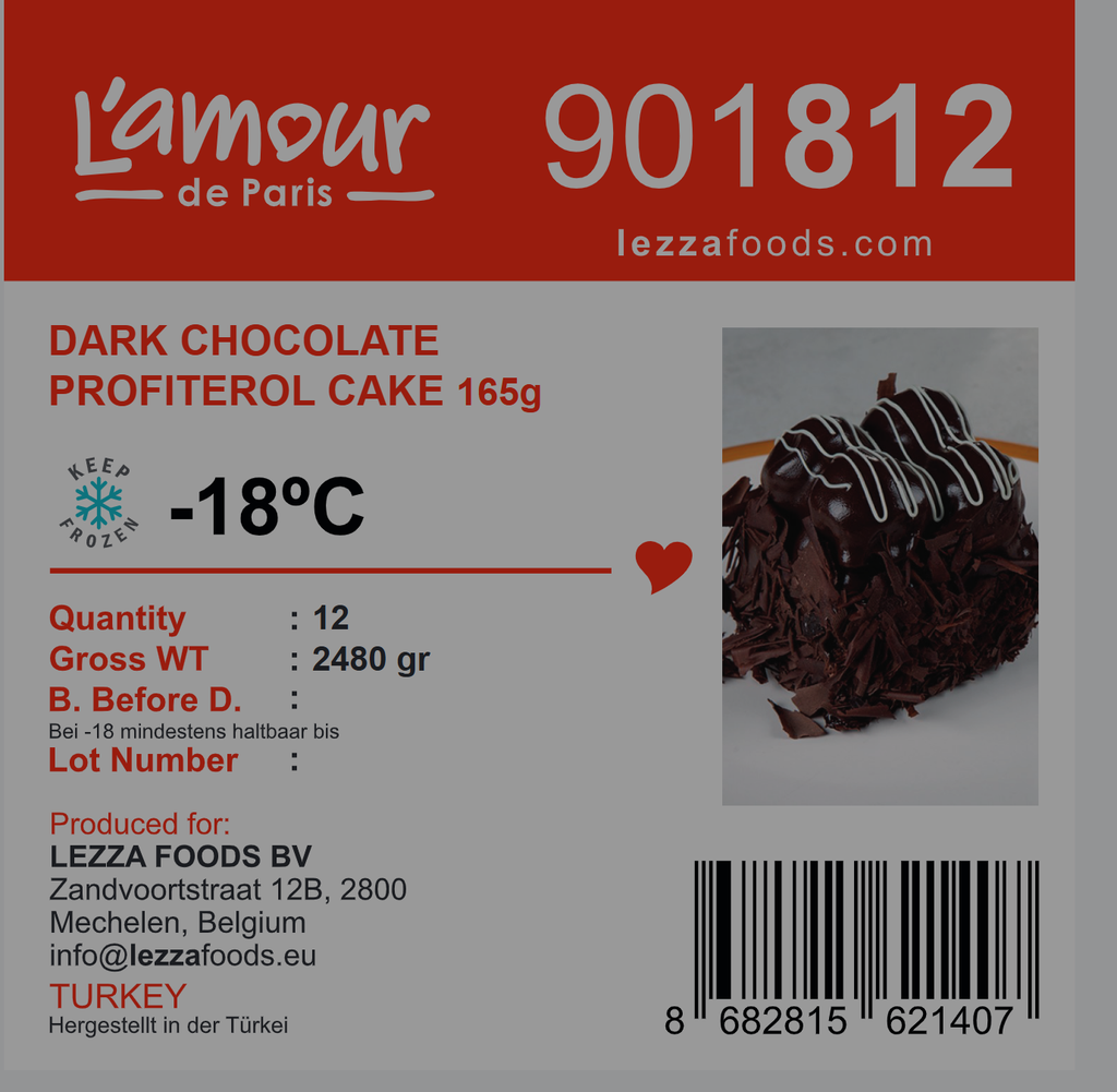 Dark Chocolate Profiterol Mono with Pack (Profiterol Tek Paketli)