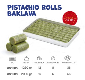 LEZZA Roll with Pistachios (Fistik Sarma) 2000 gr