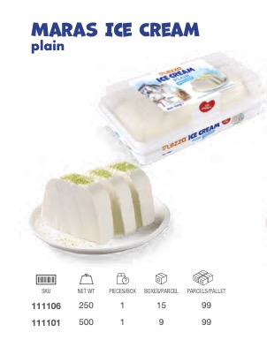 LEZZA Maras Ice Cream Plain (Sade) 250 gr