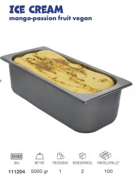 LEZZA Ice Cream Mango-Passion Fruit Vegan  5000 gr  