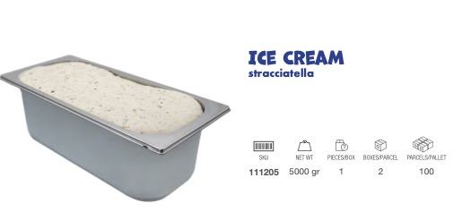 LEZZA Ice Cream Stracciatella 5000 gr