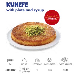 [500102] LEZZA Kunafeh (Kunefe) Bulk (Incl Plate&Syrup) 24x145 gr