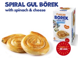 [700703] LEZZA Spinach&Cheese Pastry Roll (Ispanak&Peynirli Gul Boregi) 480 gr