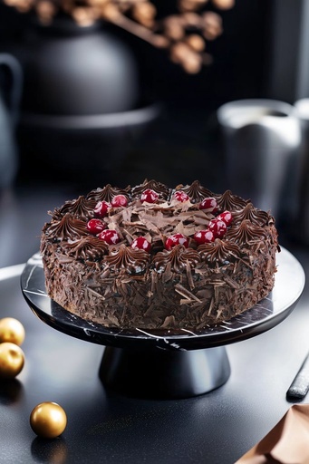 [900401] LAMOUR Black Forest Whole Cake  12 Slices 1600gr