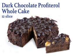 [902301] LAMOUR Dark Chocolate Profiterol Whole Cake 12 Slices
