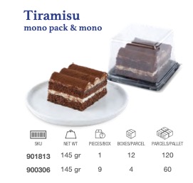 [901813] LAMOUR Tiramisu Mono Cake with Pack 145gr