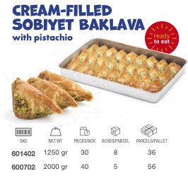 [601402] LEZZA Sobiyet Baklava with Pistachios Tray 1250 gr