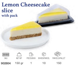 [902804] LAMOUR Lemon Cheese Cake Slice with Pack (Limonlu Cheesecake Tek Paketli) 150gr