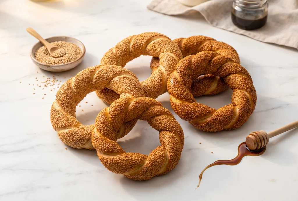 Lezza Foods simit retail range — four SKUs for European supermarket ranging