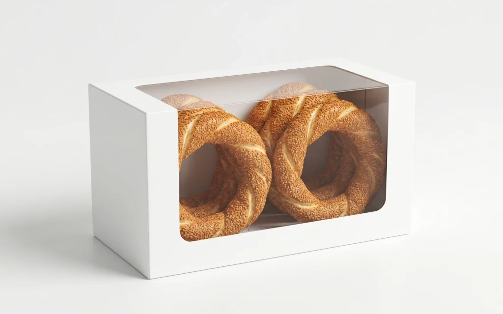 simit retail private label packaging — own-brand Turkish sesame bread ring for European supermarkets
