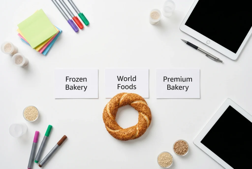 simit retail shelf positioning — frozen bakery aisle and world foods section options
