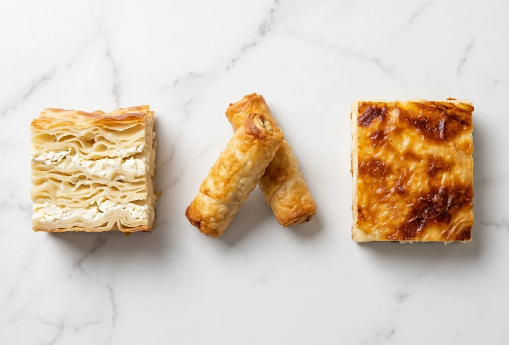 borek wholesale varieties — su borek, rulo borek and Adana borek for European buyers