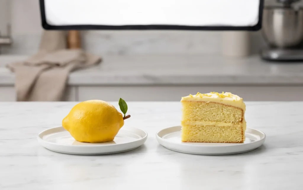 artisan lemon cake producer — trompe-l'œil dessert evaluation guide