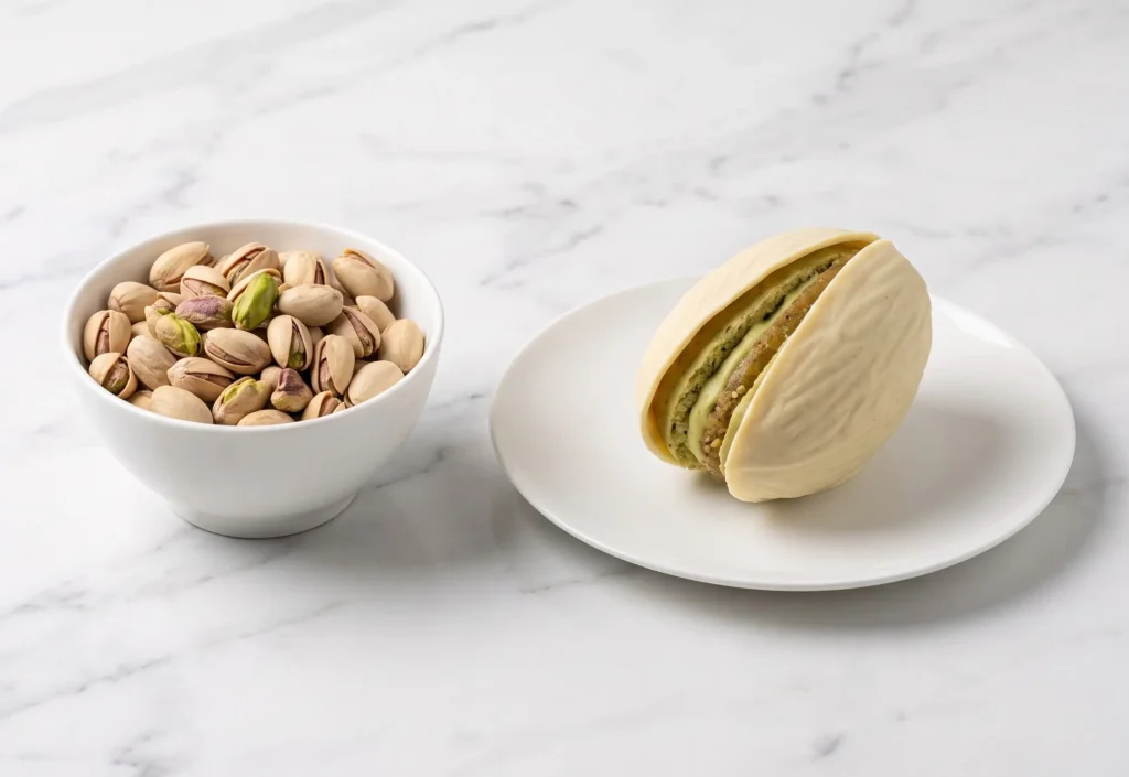 artisan pistachio cake producer — trompe-l'œil dessert evaluation guide