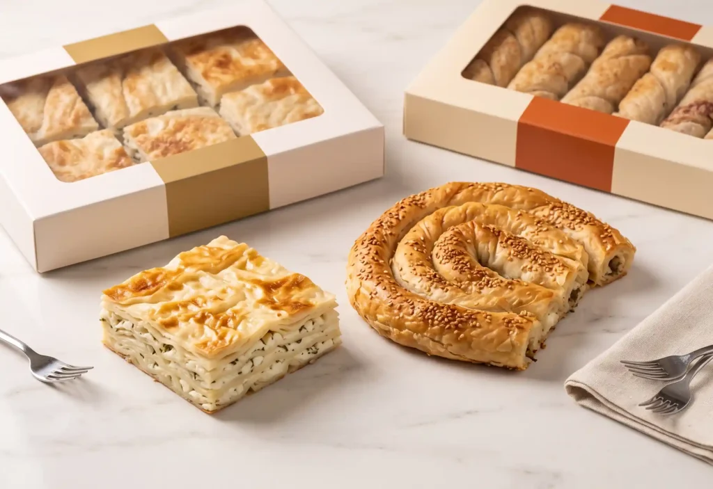 Lezza Foods borek retail range — four SKUs for European supermarket ranging