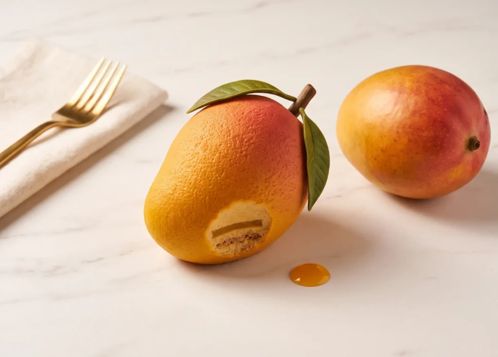 Lezza Foods mango cake range — artisan trompe-l'œil dessert for European fine dining