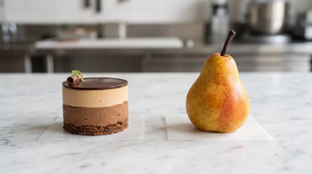 mono cake supplier category comparison — general single portion versus trompe l'oeil