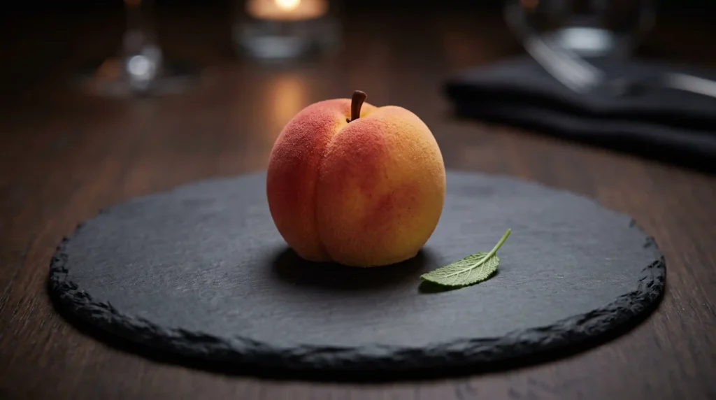 viral mousse cake construction — layered fruit dessert for European fine dining